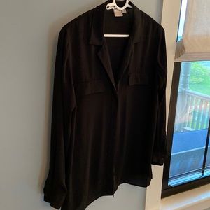 ASOS Loose Fit Black Blouse - Size 6
